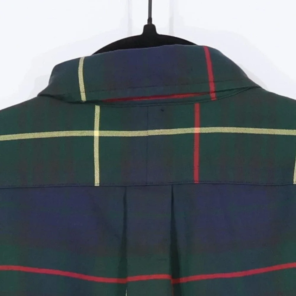 Polo Ralph Lauren Plaid Shirt Mens M Green Classic Fit Preppy Heritage $130 NWT